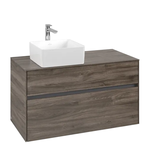 Bild von VILLEROY BOCH Collaro Waschbeckenunterschrank, 2 Auszüge, 1000 x 548 x 500 mm, Stone Oak #C03900RK