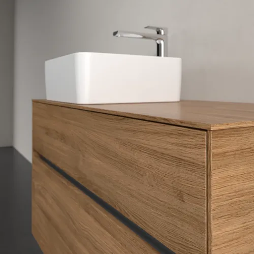 Bild von VILLEROY BOCH Collaro Waschbeckenunterschrank, 2 Auszüge, 1000 x 548 x 500 mm, Kansas Oak #C03900RH