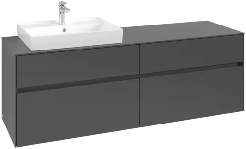 Bild von VILLEROY BOCH Collaro Waschbeckenunterschrank, mit Beleuchtung, 4 Auszüge, 1600 x 548 x 500 mm, Graphite / Graphite #C022B0VR