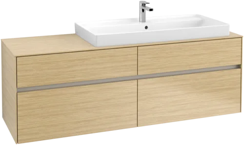 Bild von VILLEROY BOCH Collaro Waschbeckenunterschrank, mit Beleuchtung, 4 Auszüge, 1600 x 548 x 500 mm, Nordic Oak / Nordic Oak #C030B0VJ