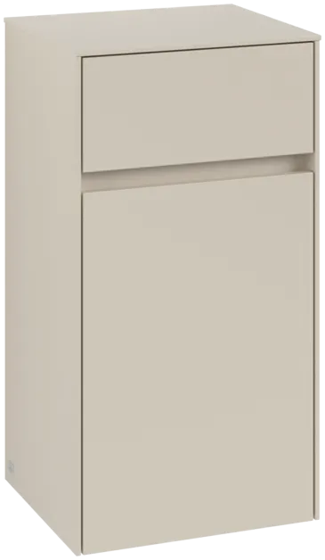 Bild von VILLEROY BOCH Collaro Seitenschrank, 1 Tür, 1 Schublade, 404 x 748 x 349 mm, Cashmere Grey / Cashmere Grey #C03201VN