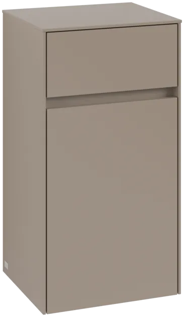 Bild von VILLEROY BOCH Collaro Seitenschrank, 1 Tür, 1 Schublade, 404 x 748 x 349 mm, Taupe / Taupe #C03201VM