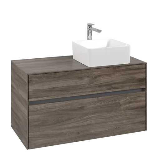 Bild von VILLEROY BOCH Collaro Waschbeckenunterschrank, 2 Auszüge, 1000 x 548 x 500 mm, Stone Oak #C04000RK