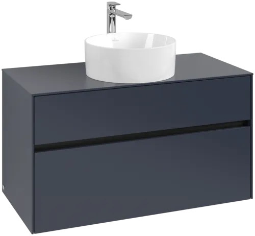 Bild von VILLEROY BOCH Collaro Waschbeckenunterschrank, mit Beleuchtung, 2 Auszüge, 1000 x 548 x 500 mm, Marine Blue / Marine Blue #C038B0VQ
