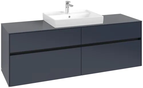 Bild von VILLEROY BOCH Collaro Waschbeckenunterschrank, mit Beleuchtung, 4 Auszüge, 1600 x 548 x 500 mm, Marine Blue / Marine Blue #C025B0VQ
