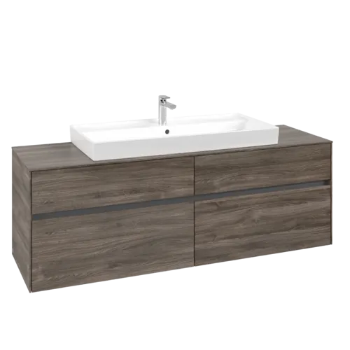 Bild von VILLEROY BOCH Collaro Waschbeckenunterschrank, 4 Auszüge, 1600 x 548 x 500 mm, Stone Oak #C03100RK