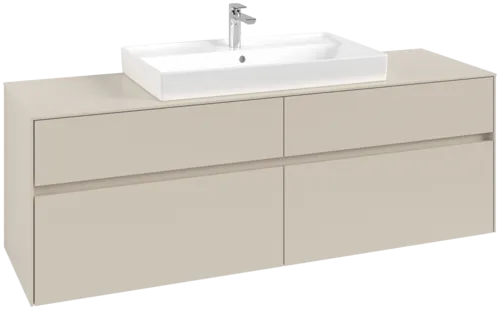 Bild von VILLEROY BOCH Collaro Waschbeckenunterschrank, 4 Auszüge, 1600 x 548 x 500 mm, Cashmere Grey / Cashmere Grey #C02800VN