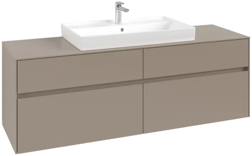 Bild von VILLEROY BOCH Collaro Waschbeckenunterschrank, 4 Auszüge, 1600 x 548 x 500 mm, Taupe / Taupe #C02800VM