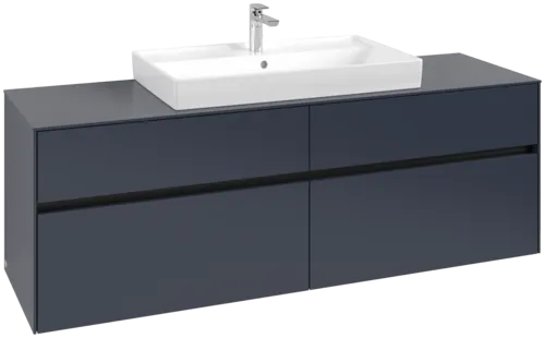 Bild von VILLEROY BOCH Collaro Waschbeckenunterschrank, 4 Auszüge, 1600 x 548 x 500 mm, Marine Blue / Marine Blue #C02800VQ