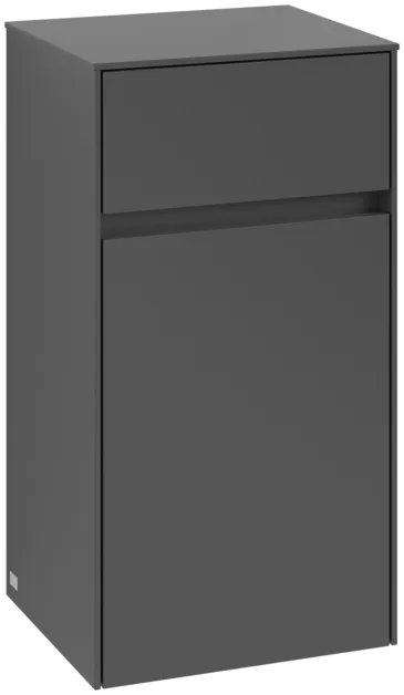 Bild von VILLEROY BOCH Collaro Seitenschrank, 1 Tür, 1 Schublade, 404 x 748 x 349 mm, Graphite / Graphite #C03200VR
