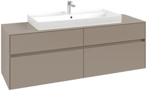 Bild von VILLEROY BOCH Collaro Waschbeckenunterschrank, mit Beleuchtung, 4 Auszüge, 1600 x 548 x 500 mm, Taupe / Taupe #C031B0VM
