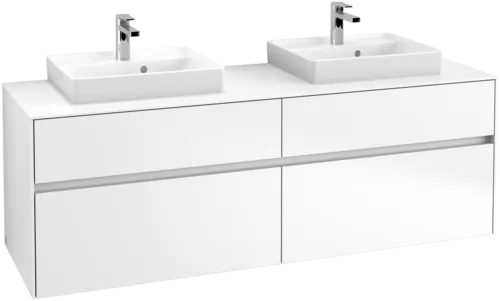 Bild von VILLEROY BOCH Collaro Waschbeckenunterschrank, mit Beleuchtung, 4 Auszüge, 1600 x 548 x 500 mm, White Matt / White Matt #C021B0MS