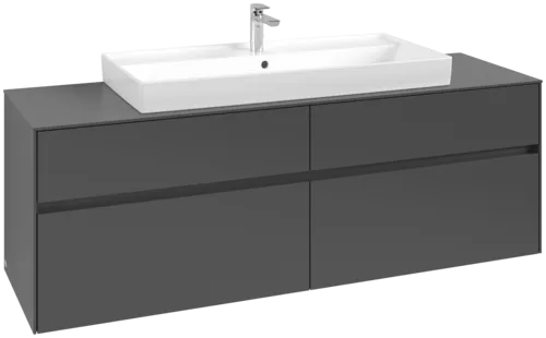 Bild von VILLEROY BOCH Collaro Waschbeckenunterschrank, mit Beleuchtung, 4 Auszüge, 1600 x 548 x 500 mm, Graphite / Graphite #C031B0VR