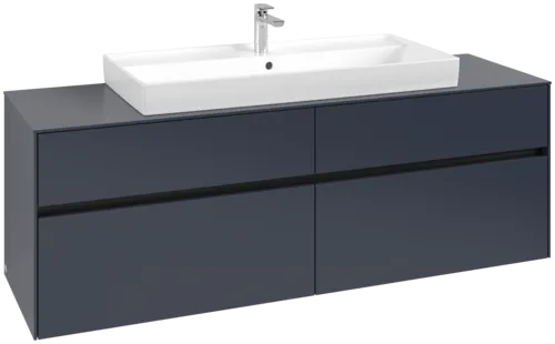 Bild von VILLEROY BOCH Collaro Waschbeckenunterschrank, mit Beleuchtung, 4 Auszüge, 1600 x 548 x 500 mm, Marine Blue / Marine Blue #C031B0VQ
