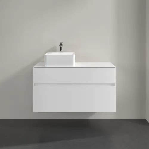 Bild von VILLEROY BOCH Collaro Waschbeckenunterschrank, 2 Auszüge, 1000 x 548 x 500 mm, White Matt / White Matt #C03900MS