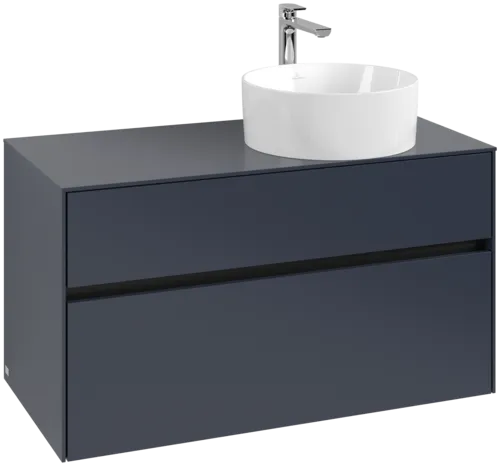 Bild von VILLEROY BOCH Collaro Waschbeckenunterschrank, 2 Auszüge, 1000 x 548 x 500 mm, Marine Blue / Marine Blue #C04000VQ