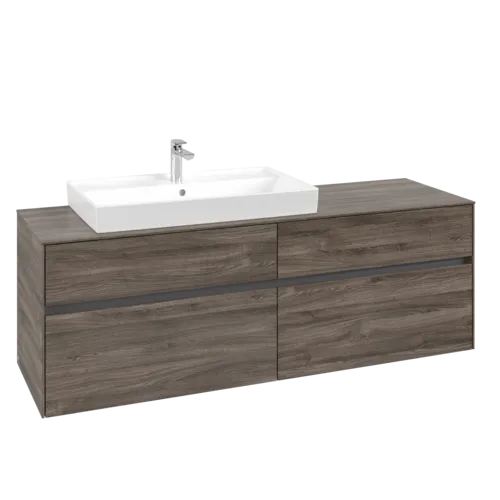 Bild von VILLEROY BOCH Collaro Waschbeckenunterschrank, 4 Auszüge, 1600 x 548 x 500 mm, Stone Oak #C02600RK