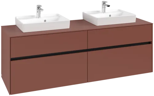 Bild von VILLEROY BOCH Collaro Waschbeckenunterschrank, 4 Auszüge, 1600 x 548 x 500 mm, Wine Red / Wine Red #C02100AH