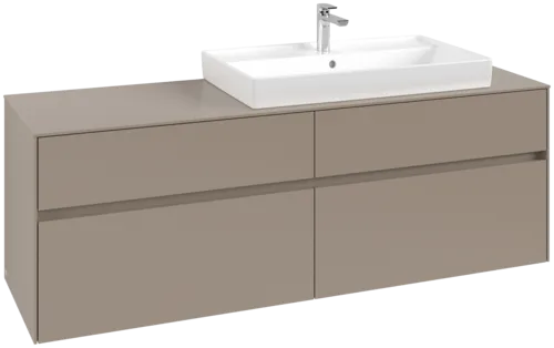 Bild von VILLEROY BOCH Collaro Waschbeckenunterschrank, 4 Auszüge, 1600 x 548 x 500 mm, Taupe / Taupe #C02700VM
