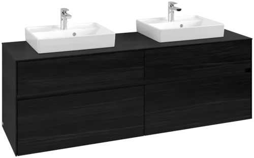 Bild von VILLEROY BOCH Collaro Waschbeckenunterschrank, 4 Auszüge, 1600 x 548 x 500 mm, Black Oak / Black Oak #C02100AB