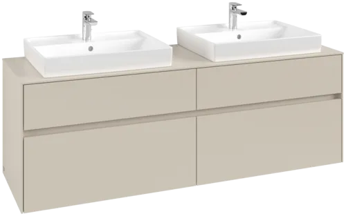 Bild von VILLEROY BOCH Collaro Waschbeckenunterschrank, mit Beleuchtung, 4 Auszüge, 1600 x 548 x 500 mm, Cashmere Grey / Cashmere Grey #C024B0VN