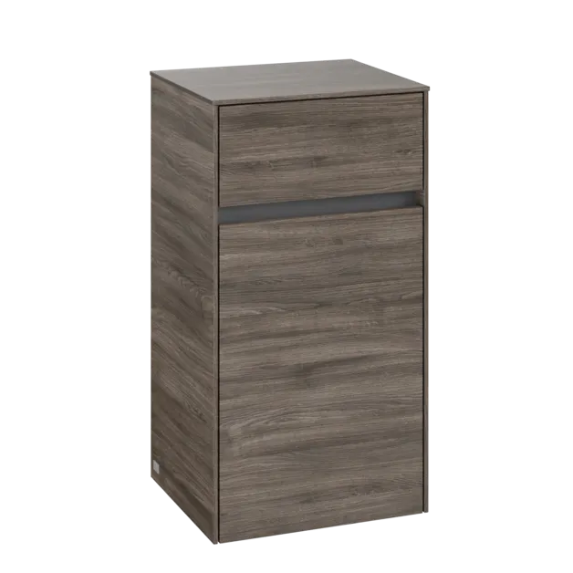 Obrázek VILLEROY BOCH Boční skříňka Collaro, 1 dvířka, 1 zásuvka, 404 x 748 x 349 mm, dub kamenný #C03200RK