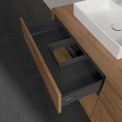 Bild von VILLEROY BOCH Collaro Waschbeckenunterschrank, mit Beleuchtung, 4 Auszüge, 1400 x 548 x 500 mm, Kansas Oak #C074B0RH