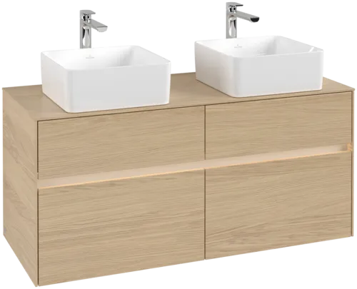 Bild von VILLEROY BOCH Collaro Waschbeckenunterschrank, mit Beleuchtung, 4 Auszüge, 1200 x 548 x 500 mm, Nordic Oak / Nordic Oak #C044B0VJ