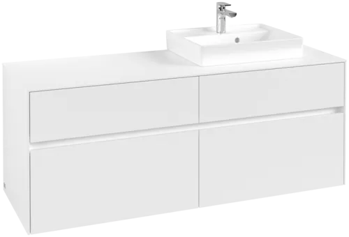 Bild von VILLEROY BOCH Collaro Waschbeckenunterschrank, 4 Auszüge, 1400 x 548 x 500 mm, White Matt / White Matt #C07500MS