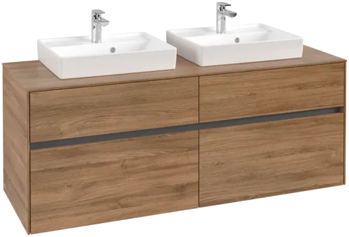Bild von VILLEROY BOCH Collaro Waschbeckenunterschrank, 4 Auszüge, 1400 x 548 x 500 mm, Kansas Oak #C07600RH