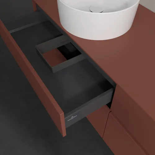 Bild von VILLEROY BOCH Collaro Waschbeckenunterschrank, 4 Auszüge, 1600 x 548 x 500 mm, Wine Red / Wine Red #C05000AH