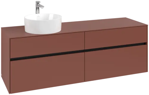 Bild von VILLEROY BOCH Collaro Waschbeckenunterschrank, 4 Auszüge, 1600 x 548 x 500 mm, Wine Red / Wine Red #C05000AH