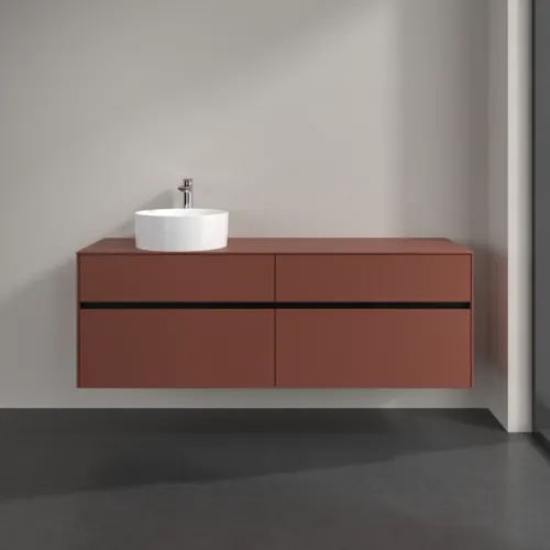 Bild von VILLEROY BOCH Collaro Waschbeckenunterschrank, 4 Auszüge, 1600 x 548 x 500 mm, Wine Red / Wine Red #C05000AH