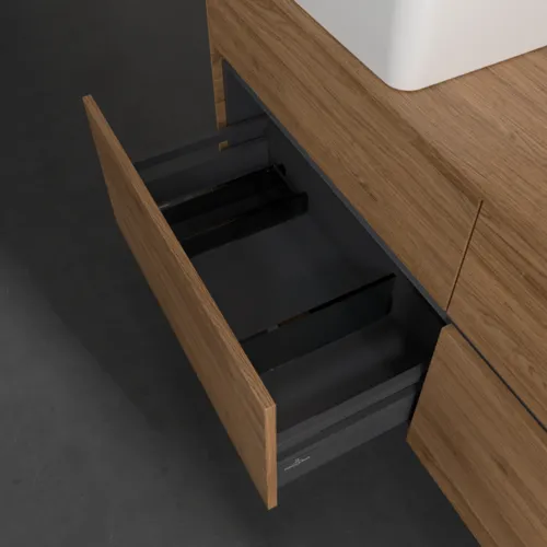 Bild von VILLEROY BOCH Collaro Waschbeckenunterschrank, 4 Auszüge, 1400 x 548 x 500 mm, Kansas Oak #C04600RH