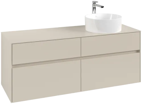 Bild von VILLEROY BOCH Collaro Waschbeckenunterschrank, 4 Auszüge, 1400 x 548 x 500 mm, Cashmere Grey / Cashmere Grey #C04700VN