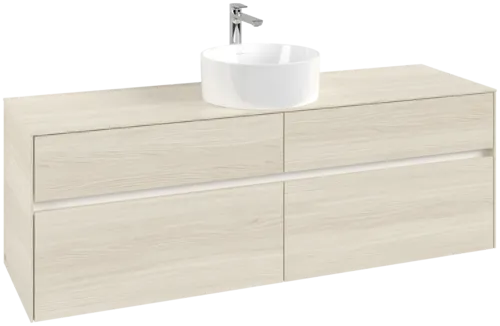 Bild von VILLEROY BOCH Collaro Waschbeckenunterschrank, 4 Auszüge, 1600 x 548 x 500 mm, White Oak / White Oak #C04900AA