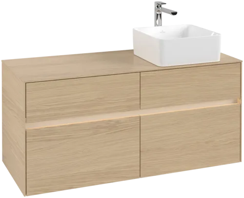 Bild von VILLEROY BOCH Collaro Waschbeckenunterschrank, mit Beleuchtung, 4 Auszüge, 1200 x 548 x 500 mm, Nordic Oak / Nordic Oak #C043B0VJ
