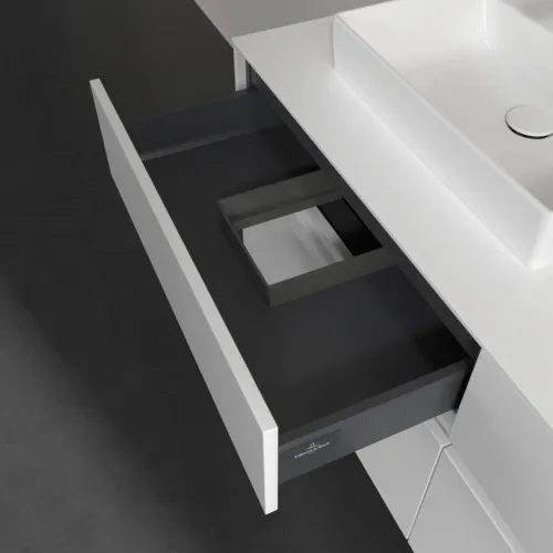 Bild von VILLEROY BOCH Collaro Waschbeckenunterschrank, 4 Auszüge, 1400 x 548 x 500 mm, White Matt / White Matt #C07600MS