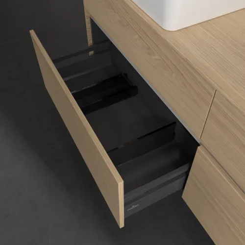 Bild von VILLEROY BOCH Collaro Waschbeckenunterschrank, 4 Auszüge, 1600 x 548 x 500 mm, Nordic Oak / Nordic Oak #C05200VJ