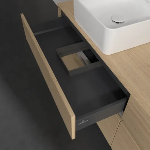 Bild von VILLEROY BOCH Collaro Waschbeckenunterschrank, 4 Auszüge, 1600 x 548 x 500 mm, Nordic Oak / Nordic Oak #C05200VJ