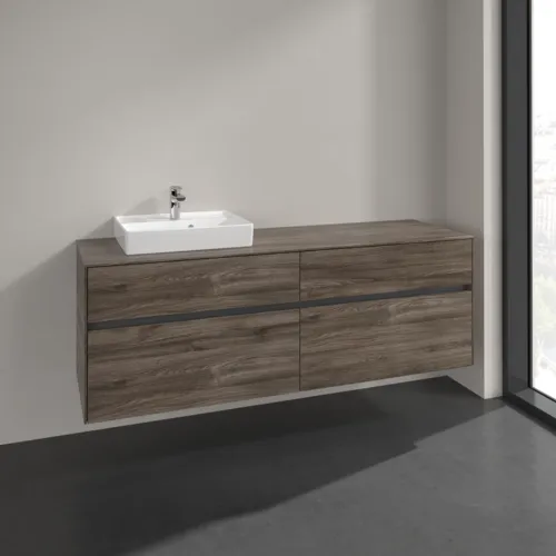 Picture of VILLEROY BOCH Collaro Vanity unit, 4 pull-out compartments, 1600 x 548 x 500 mm, Stone Oak #C07800RK