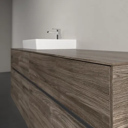 Picture of VILLEROY BOCH Collaro Vanity unit, 4 pull-out compartments, 1600 x 548 x 500 mm, Stone Oak #C07800RK