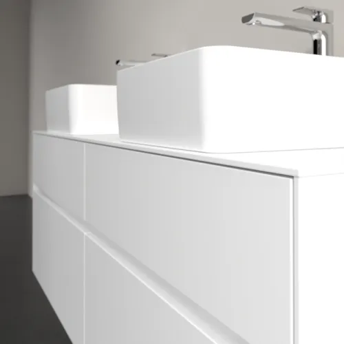 Bild von VILLEROY BOCH Collaro Waschbeckenunterschrank, mit Beleuchtung, 4 Auszüge, 1400 x 548 x 500 mm, White Matt / White Matt #C048B0MS