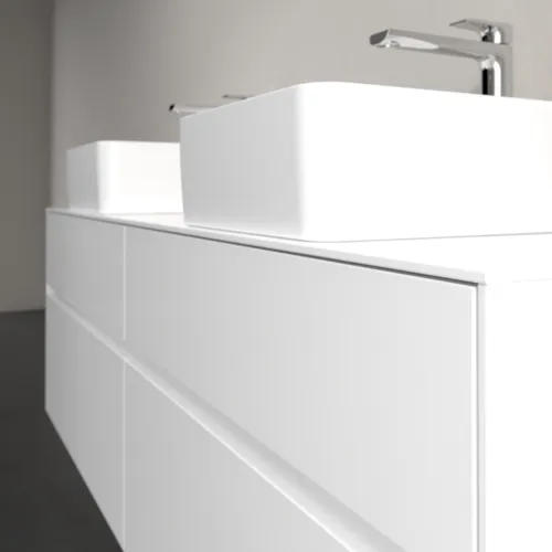 Bild von VILLEROY BOCH Collaro Waschbeckenunterschrank, mit Beleuchtung, 4 Auszüge, 1600 x 548 x 500 mm, Glossy White / Glossy White #C052B0DH