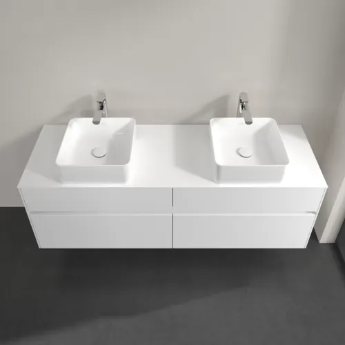 Bild von VILLEROY BOCH Collaro Waschbeckenunterschrank, mit Beleuchtung, 4 Auszüge, 1600 x 548 x 500 mm, Glossy White / Glossy White #C052B0DH