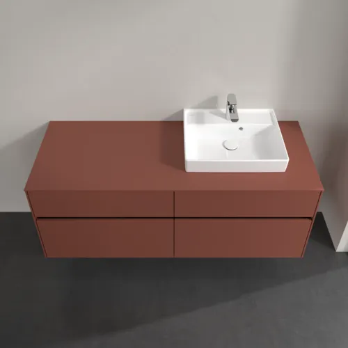 Bild von VILLEROY BOCH Collaro Waschbeckenunterschrank, 4 Auszüge, 1400 x 548 x 500 mm, Wine Red / Wine Red #C07500AH