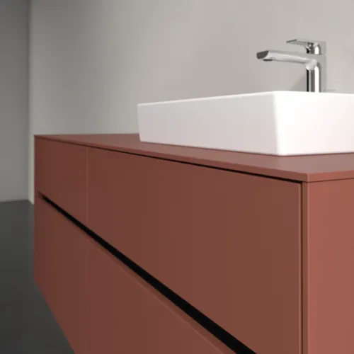 Bild von VILLEROY BOCH Collaro Waschbeckenunterschrank, 4 Auszüge, 1400 x 548 x 500 mm, Wine Red / Wine Red #C07500AH