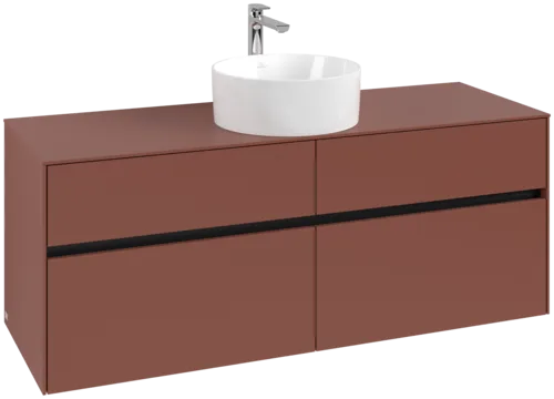 Bild von VILLEROY BOCH Collaro Waschbeckenunterschrank, 4 Auszüge, 1400 x 548 x 500 mm, Wine Red / Wine Red #C04500AH