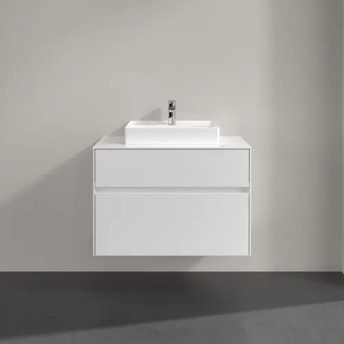 Bild von VILLEROY BOCH Collaro Waschbeckenunterschrank, 2 Auszüge, 800 x 548 x 500 mm, Glossy White / Glossy White #C06900DH
