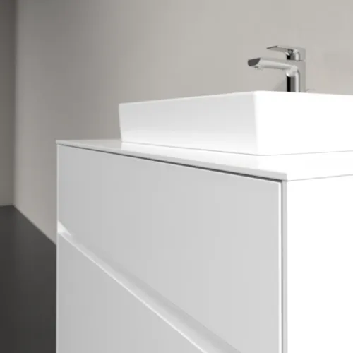 Bild von VILLEROY BOCH Collaro Waschbeckenunterschrank, 2 Auszüge, 800 x 548 x 500 mm, Glossy White / Glossy White #C06900DH